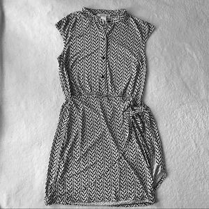 Laundry Black & White Faux Wrap Dress size M